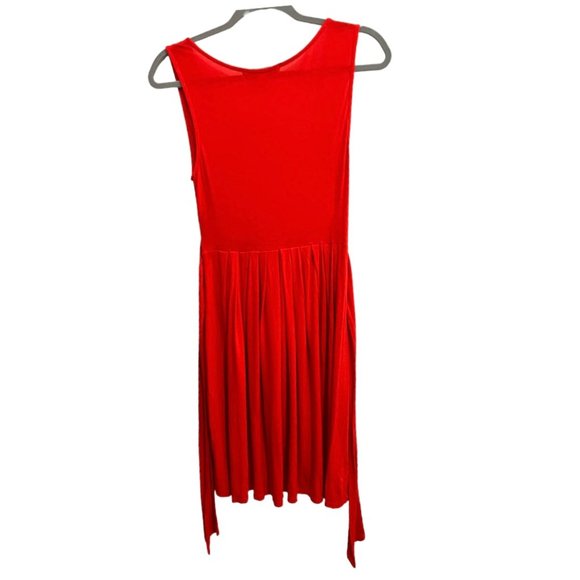 Forever 21 Red Scoop Sleeveless Pleated Dress Size S - Picture 7 of 12
